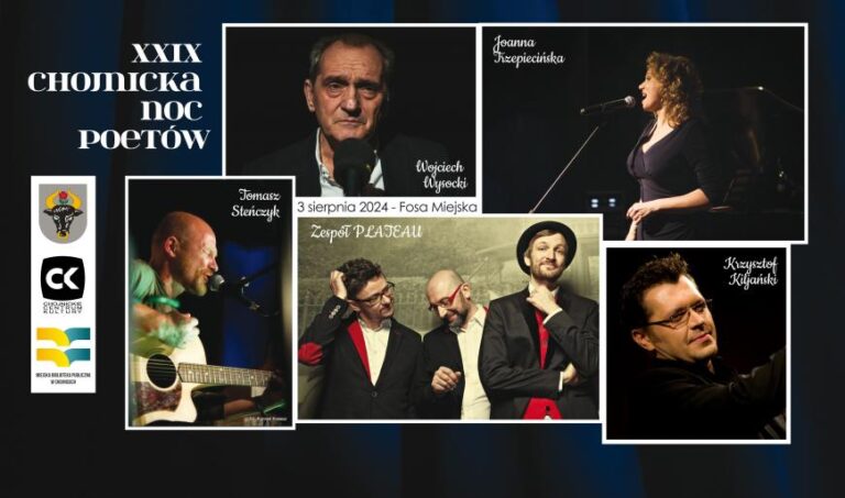 XXIX Chojnicka Noc Poetów 2024 w Fosie Miejskiej - program
