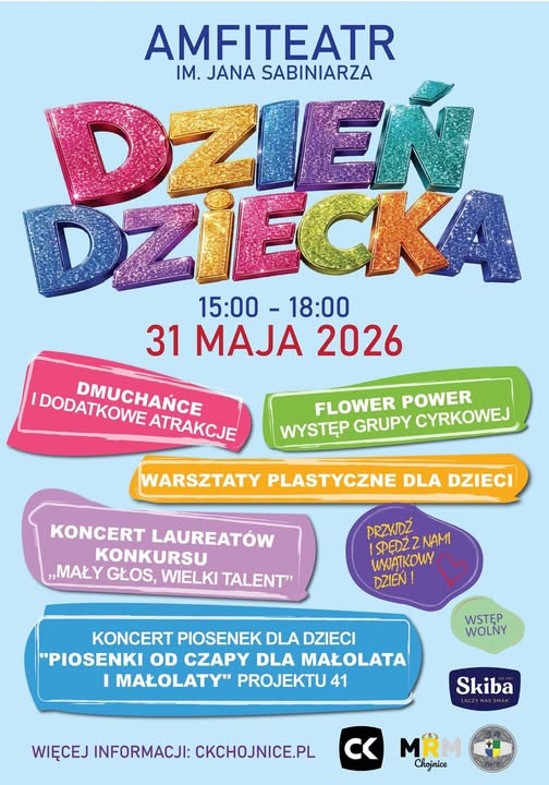 Dzień Dziecka 2026 w Amfiteatrze im. Jana Sabiniarza w Chojnicach