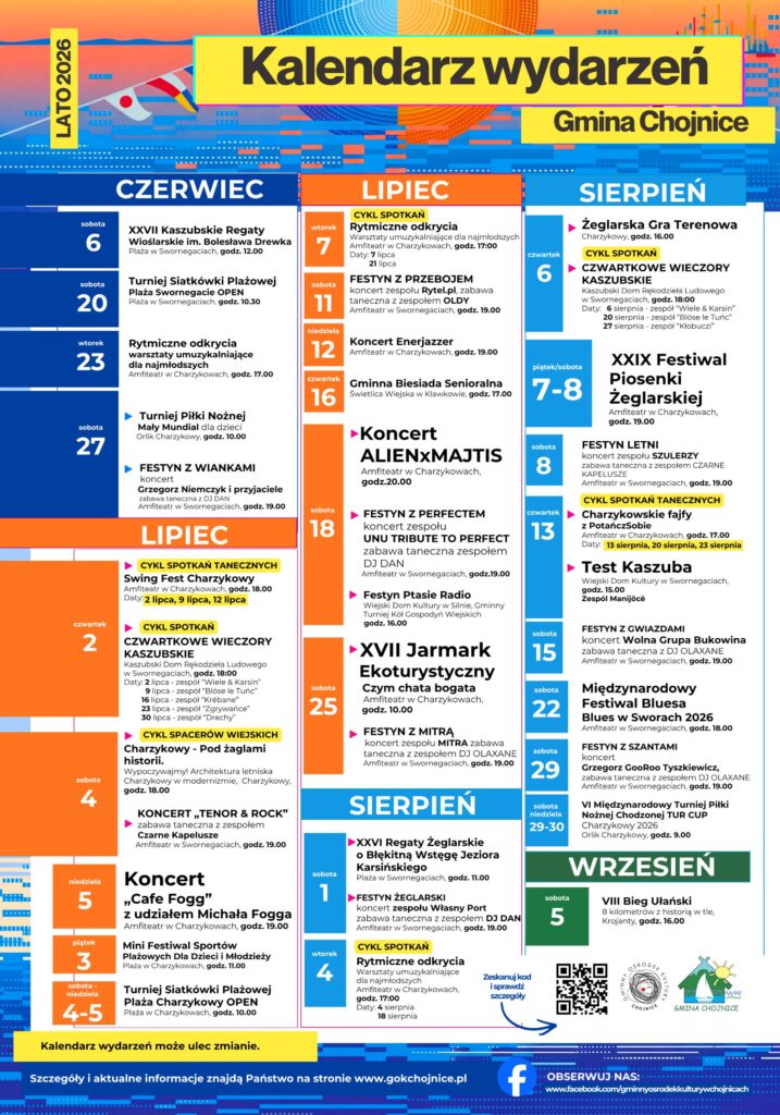 Kalendarz wydarzeń Chojnice i okolice 